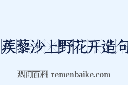 蒺藜沙上野花开造句是什么意思的图片